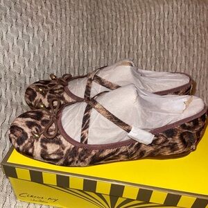 Circus by Sam Edelman Leopard Print Flats with Bow